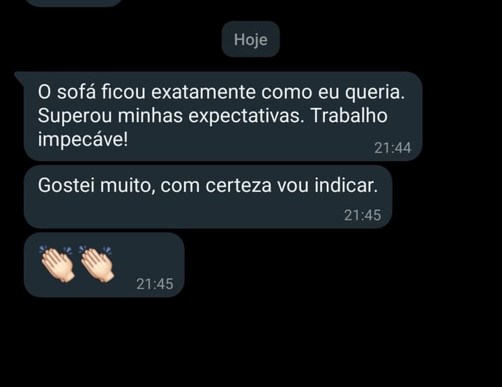 Feedback reforma de estofados